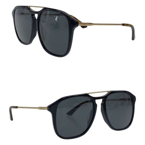 Gucci Black Brown Gold Hardware Plastic Gg0321 S 001 5519 145 Sunglasses